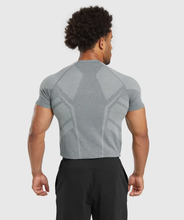 Gymshark T-shirts & Tops*Elite Seamless T-Shirt PitchGrey/LightGrey