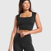 Gymshark Crop Tops | T-shirts & Tops*Everyday Cap Sleeve Crop Top Black