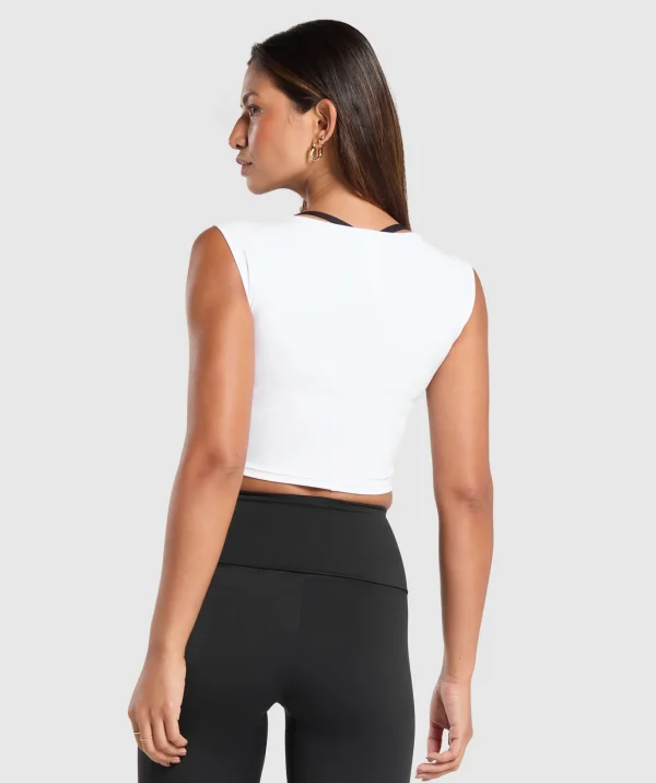 Gymshark Crop Tops | T-shirts & Tops*Everyday Cap Sleeve Crop Top White