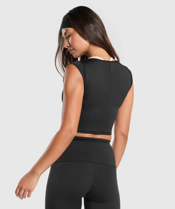 Gymshark Crop Tops | T-shirts & Tops*Everyday Cap Sleeve Crop Top Black