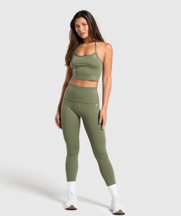 Gymshark Leggings*Everyday Foldover Leggings CoreOlive