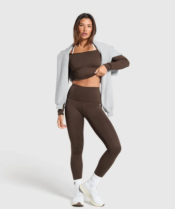 Gymshark Crop Tops | T-shirts & Tops*Everyday Long Sleeve Midi Top ArchiveBrown