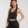 Gymshark Crop Tops | Tank Tops*Everyday Seamless Crop Tank Black