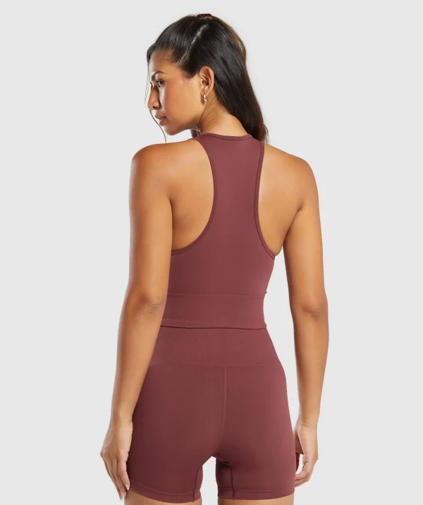 Gymshark Tank Tops | Crop Tops*Everyday Seamless Crop Tank BurgundyBrown