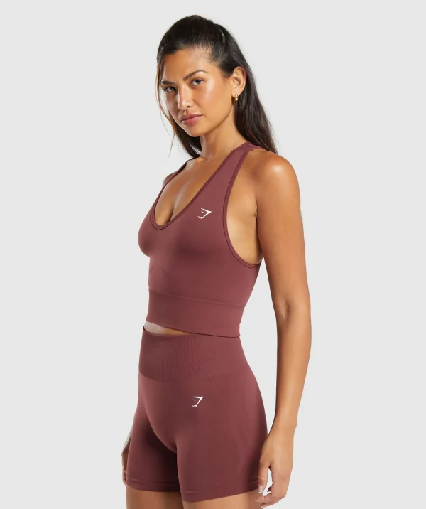 Gymshark Tank Tops | Crop Tops*Everyday Seamless Crop Tank BurgundyBrown