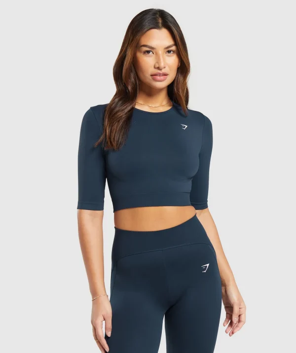 Gymshark Crop Tops | T-shirts & Tops*Everyday Seamless Crop Top Navy