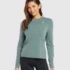 Gymshark T-shirts & Tops*Everyday Seamless Long Sleeve Top CargoTeal