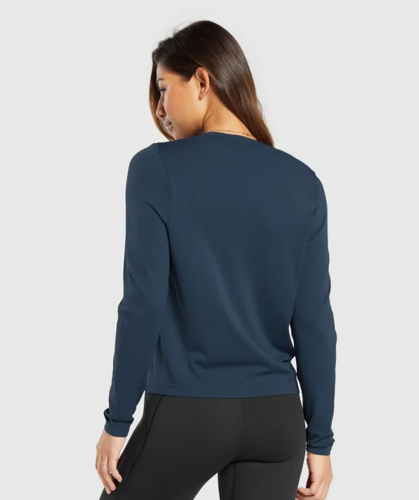 Gymshark T-shirts & Tops*Everyday Seamless Long Sleeve Top Navy