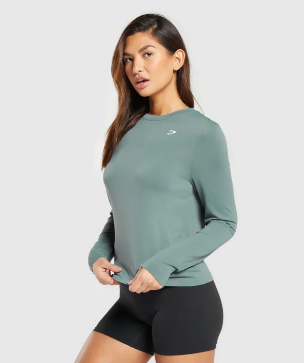 Gymshark T-shirts & Tops*Everyday Seamless Long Sleeve Top CargoTeal