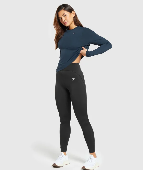 Gymshark T-shirts & Tops*Everyday Seamless Long Sleeve Top Navy