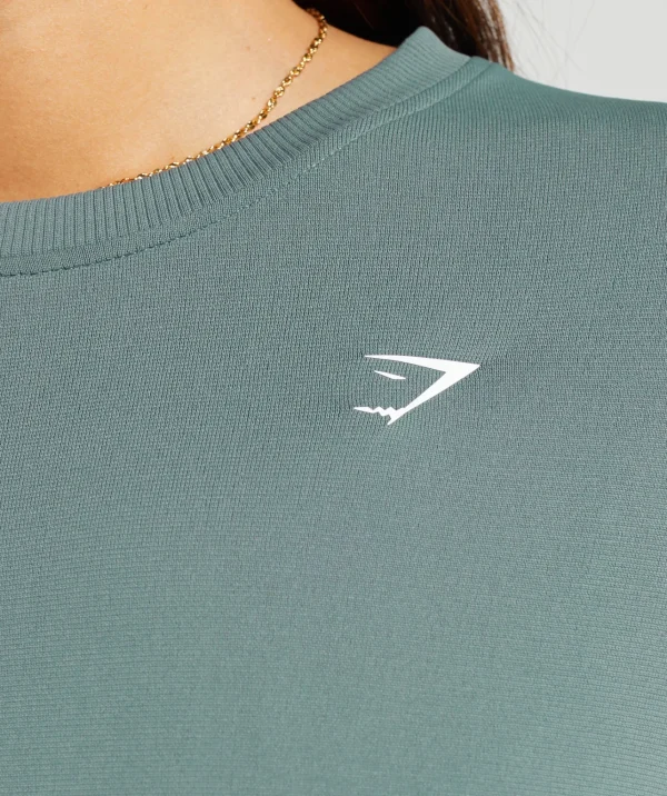 Gymshark T-shirts & Tops*Everyday Seamless Long Sleeve Top CargoTeal