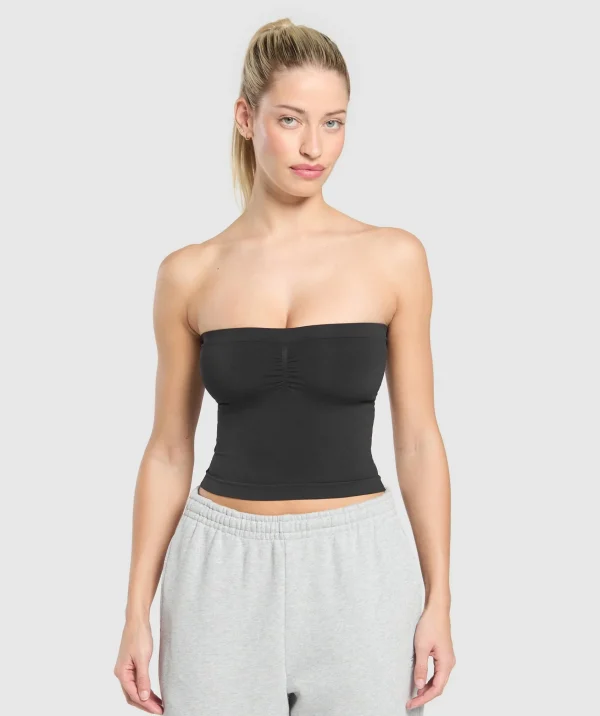 Gymshark Crop Tops | T-shirts & Tops*Everyday Seamless Midi Tube Top Black