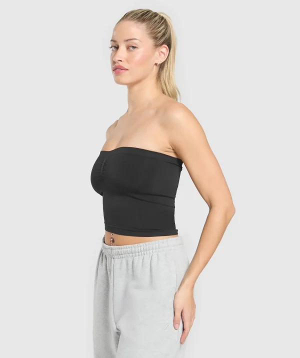 Gymshark Crop Tops | T-shirts & Tops*Everyday Seamless Midi Tube Top Black