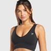 Gymshark Sports Bras*Everyday Seamless Sports Bra Black