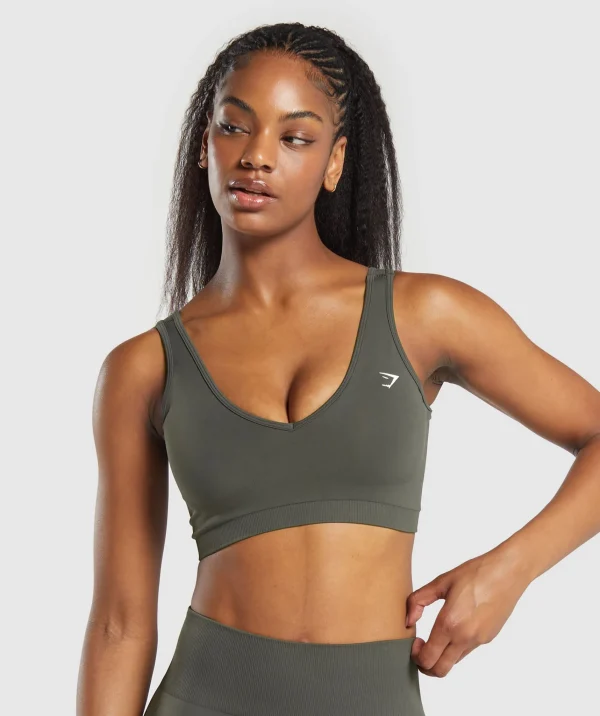 Gymshark Sports Bras*Everyday Seamless Sports Bra StrengthGreen