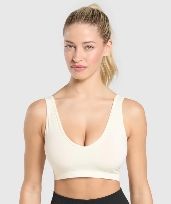 Gymshark Sports Bras*Everyday Seamless Sports Bra SoftWhite