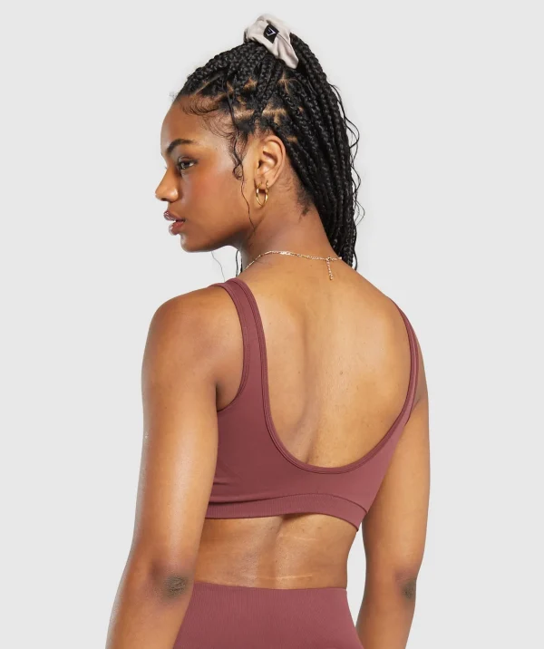 Gymshark Sports Bras*Everyday Seamless Sports Bra BurgundyBrown