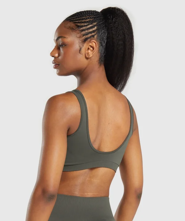 Gymshark Sports Bras*Everyday Seamless Sports Bra StrengthGreen