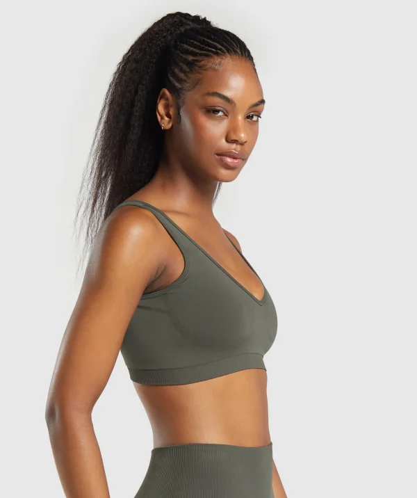 Gymshark Sports Bras*Everyday Seamless Sports Bra StrengthGreen