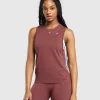 Gymshark Tank Tops*Everyday Seamless Tank BurgundyBrown