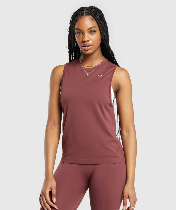 Gymshark Tank Tops*Everyday Seamless Tank BurgundyBrown