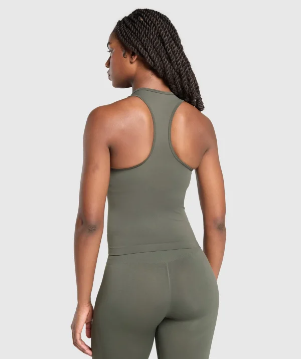 Gymshark Tank Tops | T-shirts & Tops*Everyday Seamless Tight Fit Tank StrengthGreen