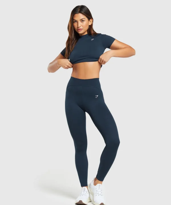 Gymshark T-shirts & Tops*Everyday Seamless Tight Fit Tee Navy