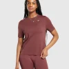 Gymshark T-shirts & Tops*Everyday Seamless T-Shirt BurgundyBrown