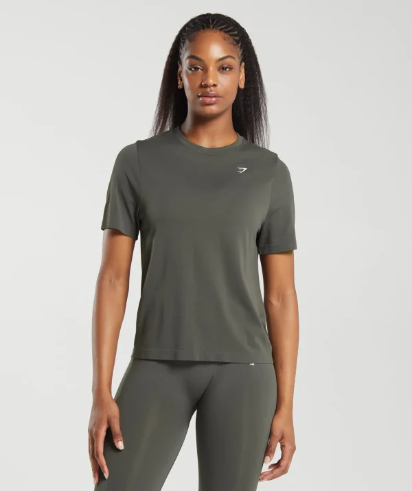 Gymshark T-shirts & Tops*Everyday Seamless T-Shirt StrengthGreen