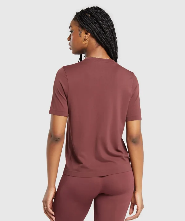 Gymshark T-shirts & Tops*Everyday Seamless T-Shirt BurgundyBrown