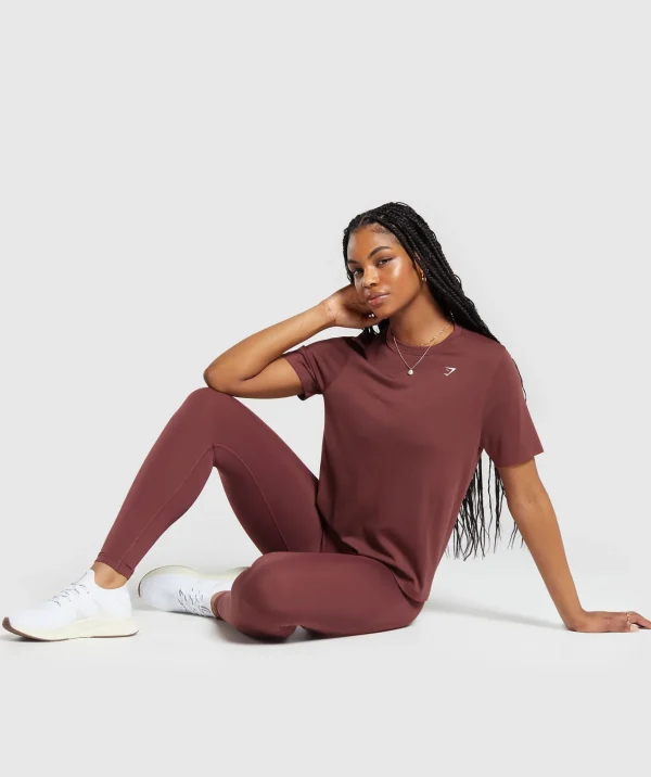 Gymshark T-shirts & Tops*Everyday Seamless T-Shirt BurgundyBrown