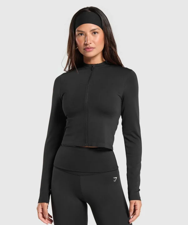 Gymshark Jackets*Everyday Seamless Zip Tracktop Black