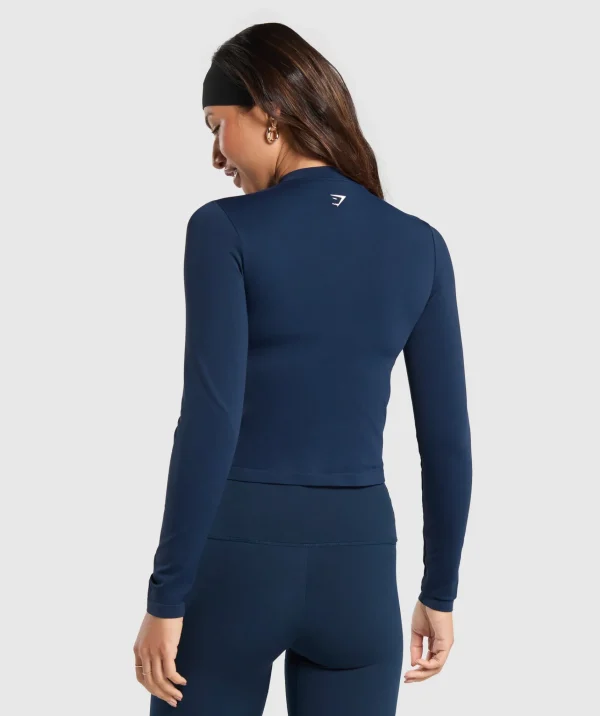 Gymshark Jackets*Everyday Seamless Zip Tracktop Navy