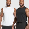 Gymshark Underwear & Basics | Men's Underwear*Everyday Tank 2 Pack White/Black