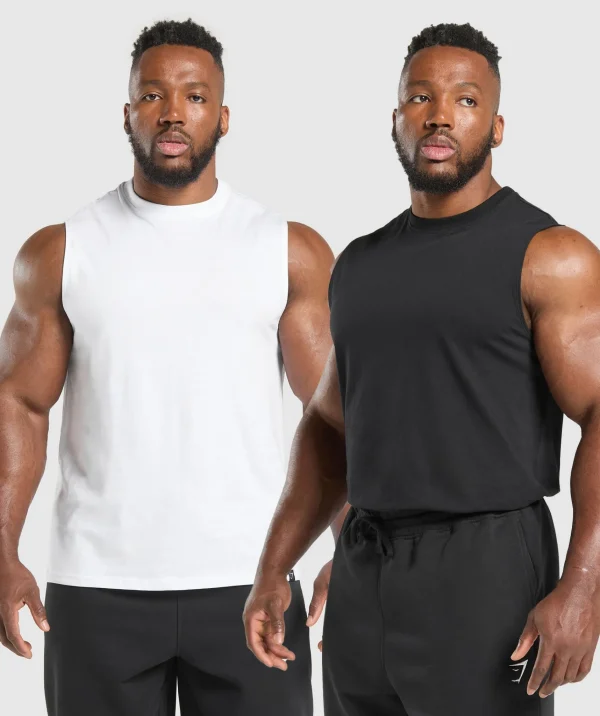 Gymshark Underwear & Basics | Men's Underwear*Everyday Tank 2 Pack White/Black