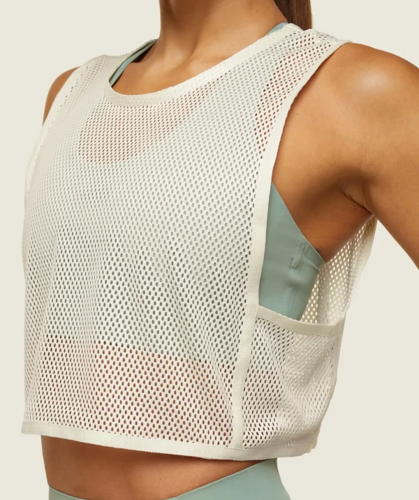 Gymshark Tank Tops | Crop Tops*everywear Cropped Mesh Tank SoftWhite