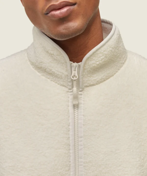 Gymshark Jackets*everywear Half Zip Sherpa Jacket OatWhite