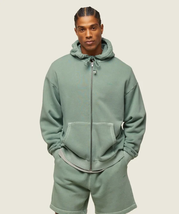 Gymshark Sweatsuits | Hoodies & Sweatshirts*everywear Relaxed Zip Hoodie DollarGreen