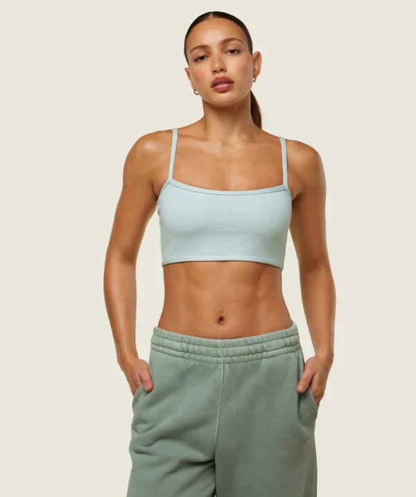 Gymshark Sports Bras*everywear Ribbed Bandeau Bra CoolTurquoise