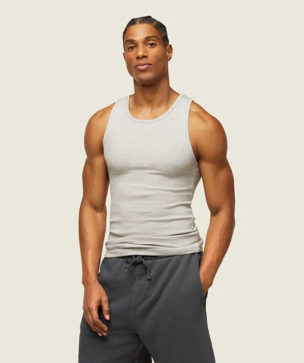 Gymshark Tank Tops | T-shirts & Tops*everywear Ribbed Tank LightGreyCoreMarl