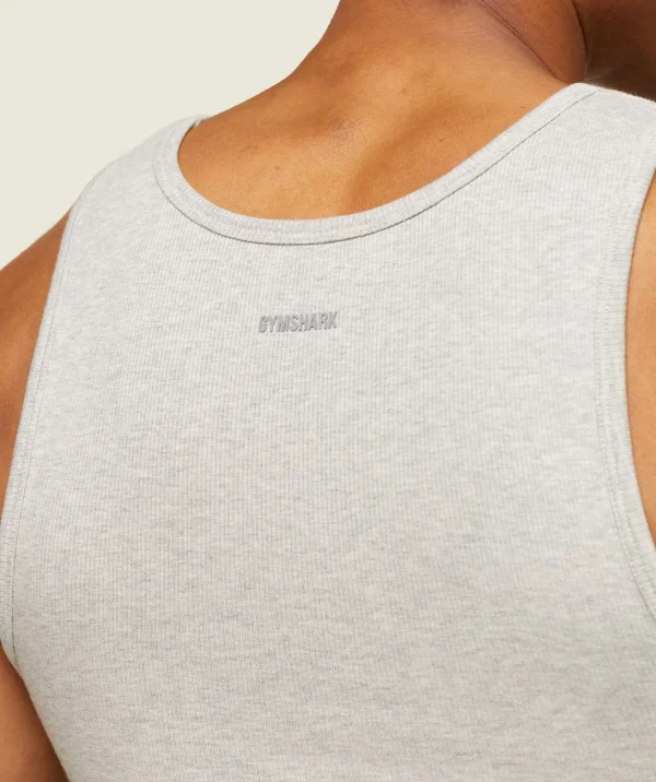 Gymshark Tank Tops | T-shirts & Tops*everywear Ribbed Tank LightGreyCoreMarl