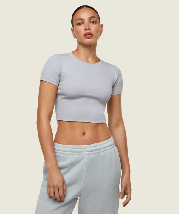 Gymshark Crop Tops | T-shirts & Tops*everywear Ribbed Tee IceGrey