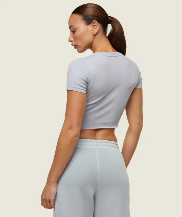 Gymshark Crop Tops | T-shirts & Tops*everywear Ribbed Tee IceGrey