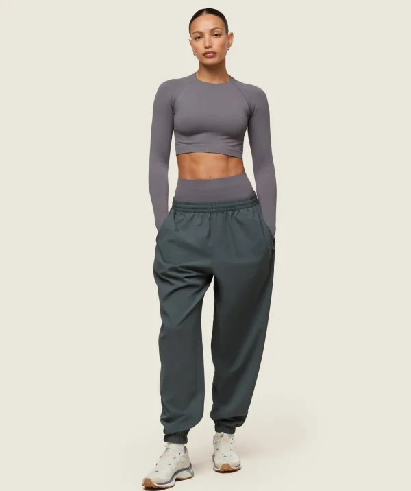 Gymshark Crop Tops | T-shirts & Tops*everywear Seamless Long Sleeve Crop Top BrushedGrey