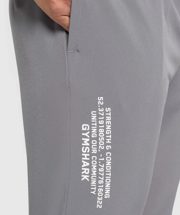 Gymshark Joggers & Sweatpants*Fitness Apparel Woven Joggers BrushedGrey