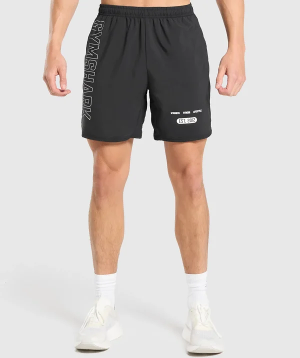 Gymshark Shorts*Fitness Graphic Shorts Black