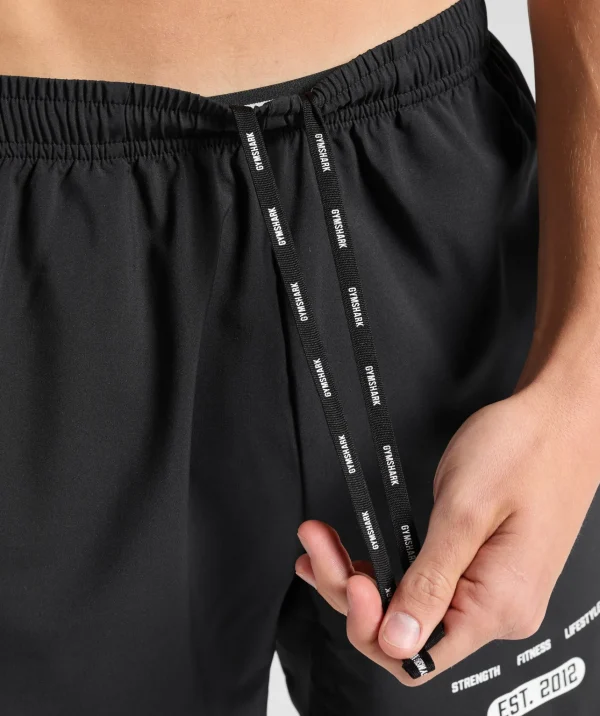 Gymshark Shorts*Fitness Graphic Shorts Black