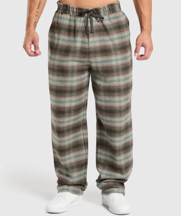 Gymshark Joggers & Sweatpants*Flannel Pants StrengthGreen