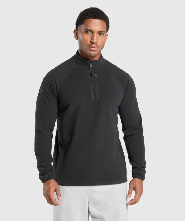 Gymshark Jackets*Fleece 1/4 Zip Black