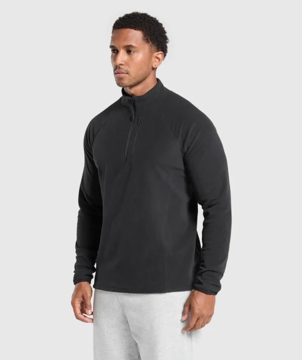 Gymshark Jackets*Fleece 1/4 Zip Black